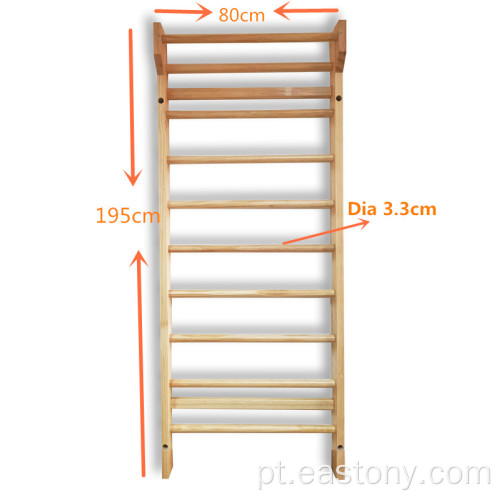 Sueco Escada Fitness Pull Up Bar montado na parede